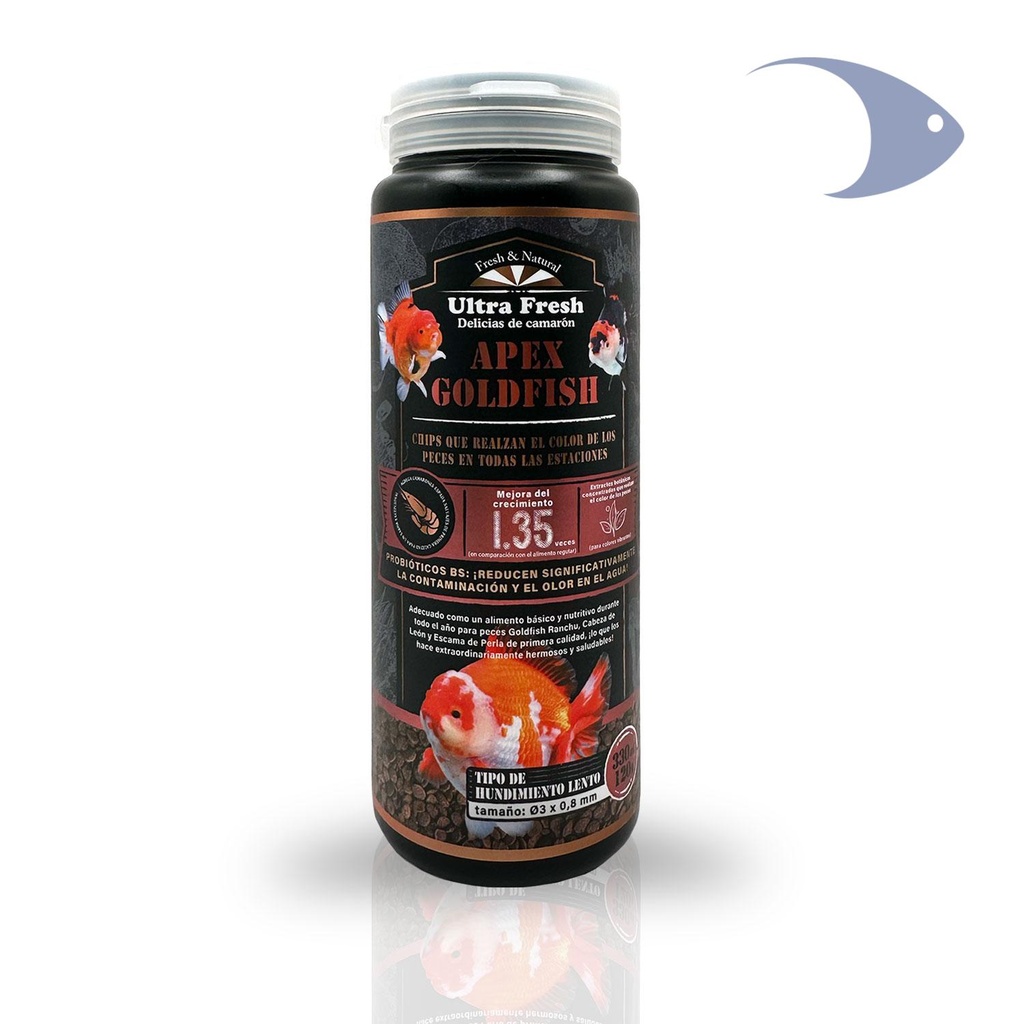 Pellet de crecimiento y color Apex Goldfish 330ml/120g