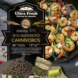 [UF86050] Alimento Ultrafresh para Peces Carnívoros Shrimp Pie 330 ml/130 g